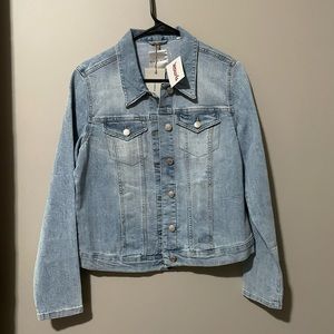 gloria jeans jean jacket , size medium , white washed